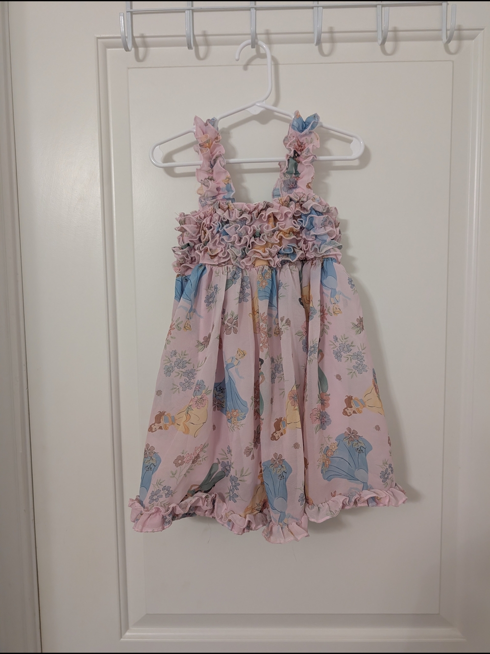 Disney Pink Ruffle Princess Print Sundress